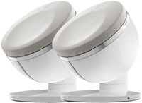 Dome Series White Home Theater Bookshelf Speakers 