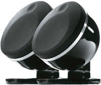 Dome Series Black Home Theater Bookshelf Speakers 
