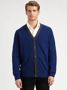 Contrast-Trim Cardigan