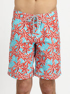 Ocean Print Swim Trunks