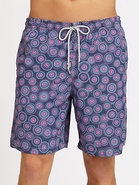Circle Print Swim Trunks