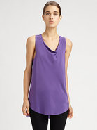 Silk Cowlneck Tank