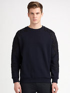 Cotton Metallic-Trimmed Top