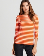 Lobamba Stripe Boat Neck Top
