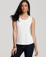 ' Sleeveless Silk Jersey Tank