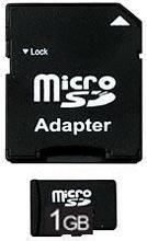 1GB microSD Memory Card with SD Adapter