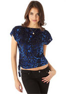 Velvet Leopard Side Tie Top