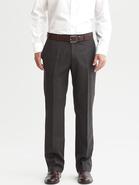 Tailored Slim Charcoal Stripe Wool Trouser