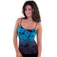 Two Color Tie Dye Seamless Camisoles s125tdb-turq