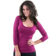 Seamless 3/4 Sleeve Tops s124tq