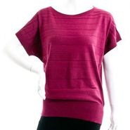 Boat Neck Textured Stripe Top 0782081