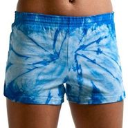 Juniors Spider Tie-Dye Shorts - Baby Blue 4000-bbl