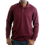 Men Long Sleeve Waffle Polo 432620