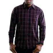 Men Long Sleeve Plaid Microfiber Shirt 432660