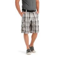 Men Belted Wyoming Short - Khaki Research Plaid 21
