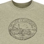 Men Stamp Lighthouse Organic Short Sleeve Tee 1753
