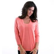 Ottoman Texture Striped Flyaway Cardigan 0767019-d