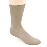 Extra Wide Dress Crew Sock- King Size 3800-tan