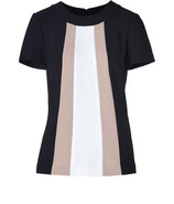 Black-Multi Crepe Amber Top