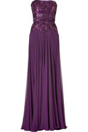 Pansy Purple Sequined Silk Gown