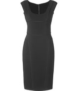 Black Double-Zip Pencil Dress