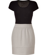 Black and Chalk Combo Dress