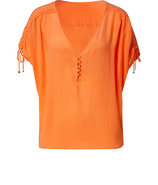 Apricot Silk Top