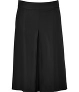 Black Wool-Silk Stanhope Skirt