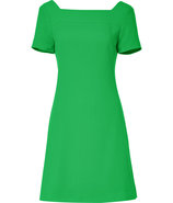 Apple Green Roxanna Wool-Crepe Shift Dress