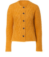 Deep Honey Cable Knit Cardigan