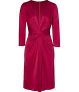 Bordeaux Silk Jersey Dress