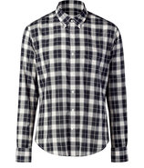 Black and ivory plaid shirt