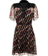 Black Toothbrush Patterned Dress