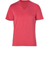 Bright Red Stretch Cotton V-Neck Dredoso T-Shirt