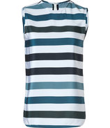 Ivory/Navy Silk Turmoil Top