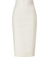 Cream High Waisted Pencil Skirt