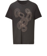 Washed Ink Printed Swirly Tee