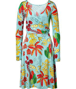 Azure Silk Jersey Wrap Dress