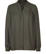 Charcoal Pleated Top