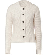 Ivory Cable Knit Cardigan