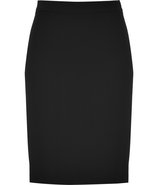 Black Crepe Pencil Skirt