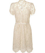 Ivory Sequin Lace Dress