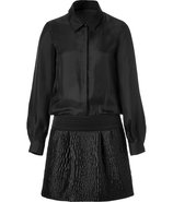 Black Jacquard Combo Dress