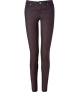 Maroon Coated Overdyed Sally Jeans