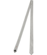 Silver Grey Textured Silk Slim Tie