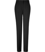 Black Straight Leg Wool Pants