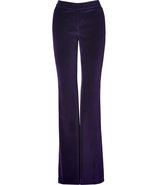 Eggplant Velvet Flared Hutton Tuxedo Pants