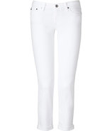 The Stilt White Roll-Up Cigarette Jeans