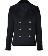 Black Cashmere Pea Coat