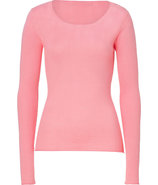 Poppy Rose Cotton-Cashmere Scoop Neck Pullover